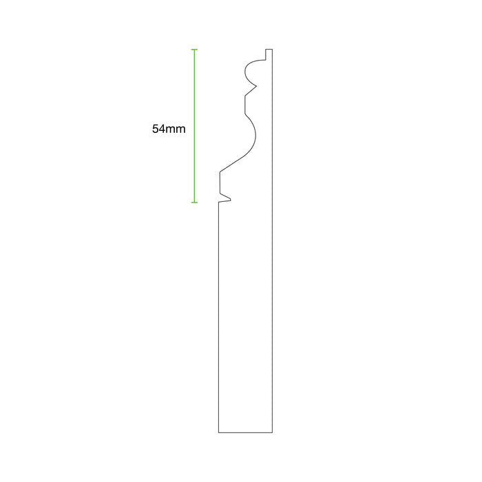 Unprimed Ogee MDF Skirting Board Cover