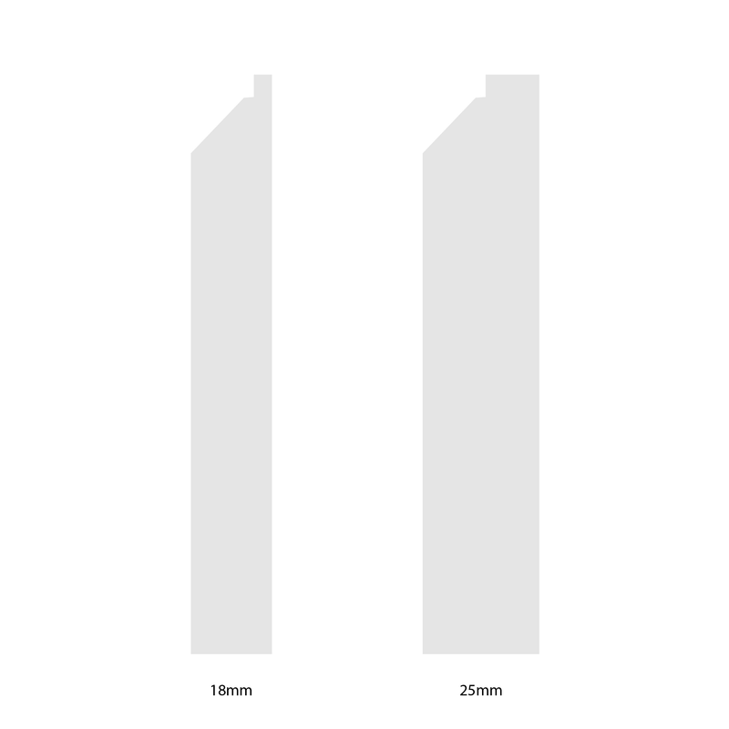 145mm Edge I Pine Skirting Board - Primed or Unprimed