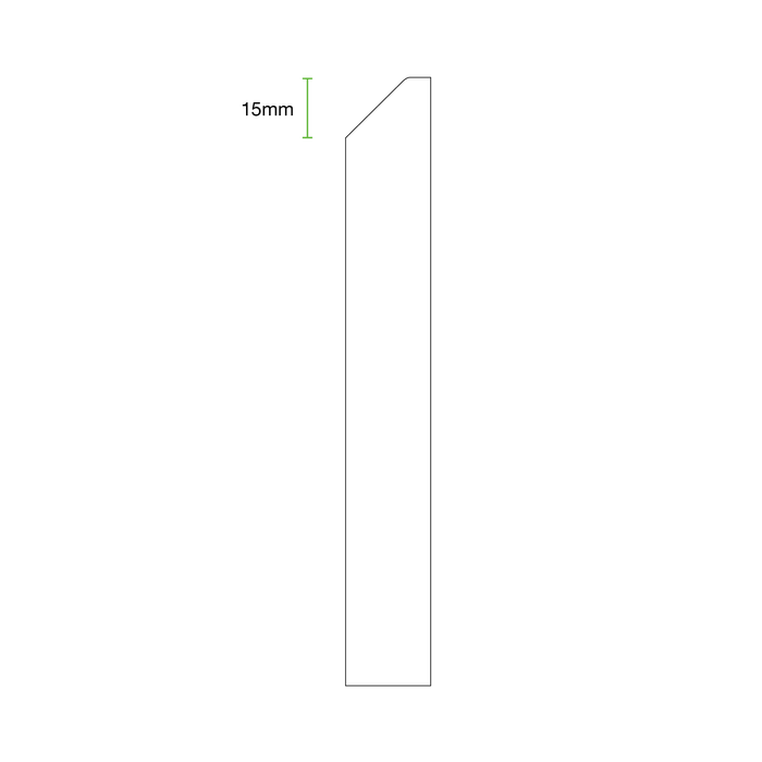 Unprimed Edge II MDF Skirting Board Cover