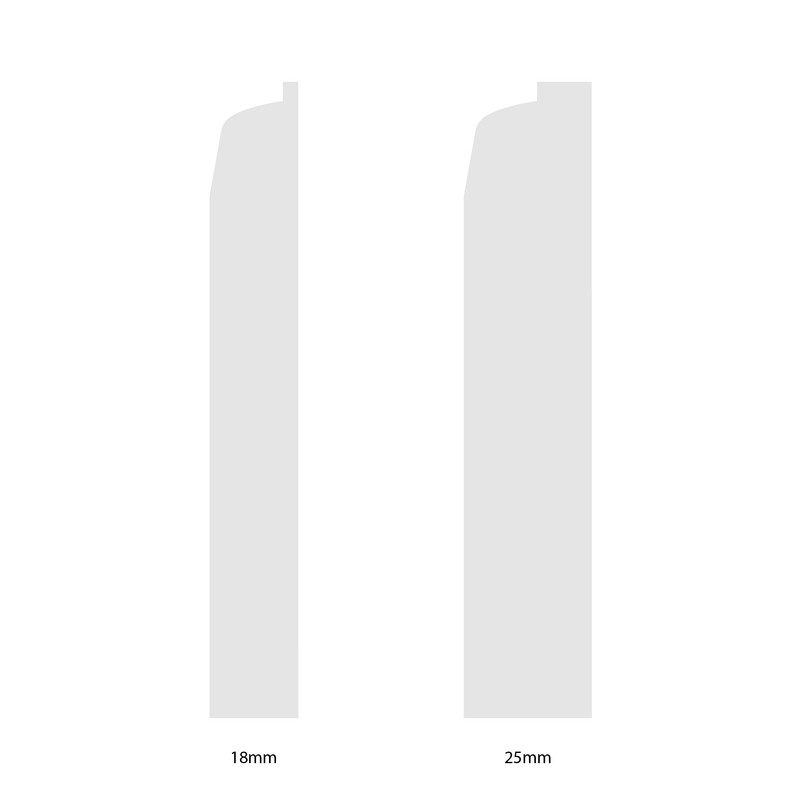 120mm Chamfered Bullnose II Pine Skirting Board - Primed or Unprimed