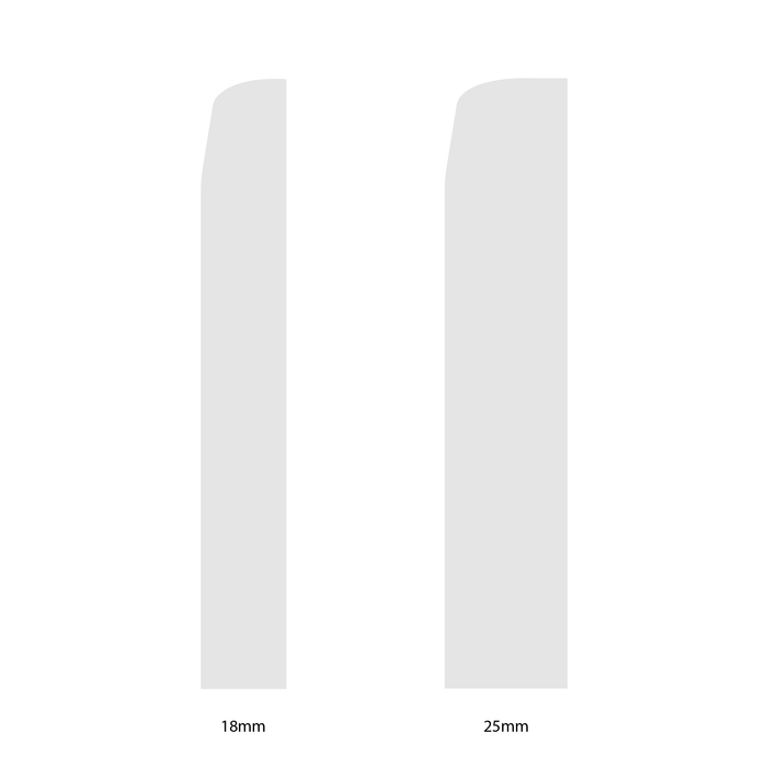 400mm Chamfered Bullnose I MDF Skirting Board