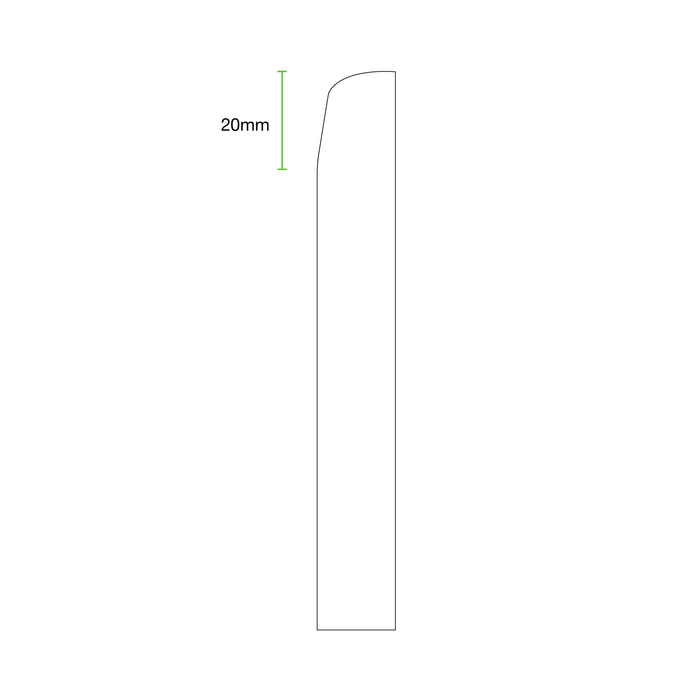 400mm Chamfered Bullnose I MDF Skirting Board