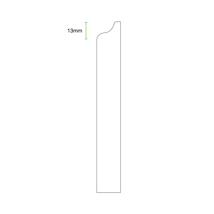 Unprimed Jive MDF Skirting Board Cover
