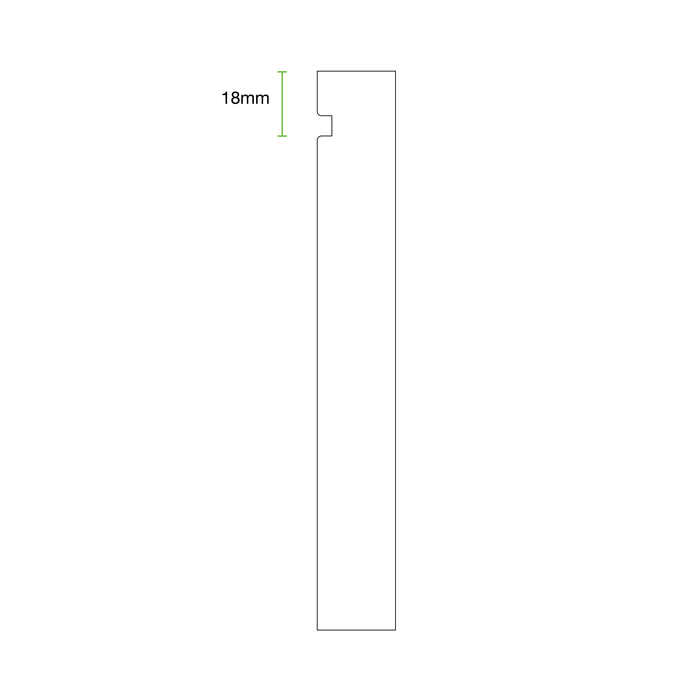 220mm Groove I MDF Skirting Board - Primed or Unprimed