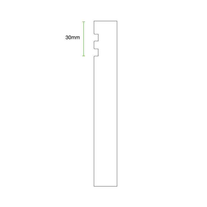 250mm Groove II MDF Skirting Board - Primed or Unprimed