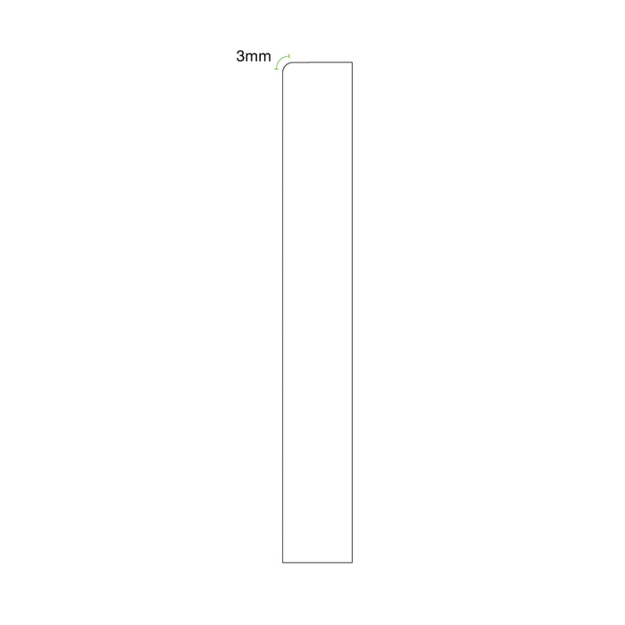 Unprimed Pencil Round MDF Skirting Board Cover