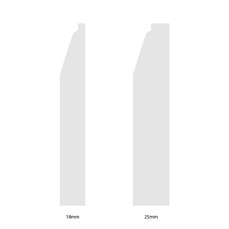 120mm Chamfered Pine Skirting Board - Primed or Unprimed