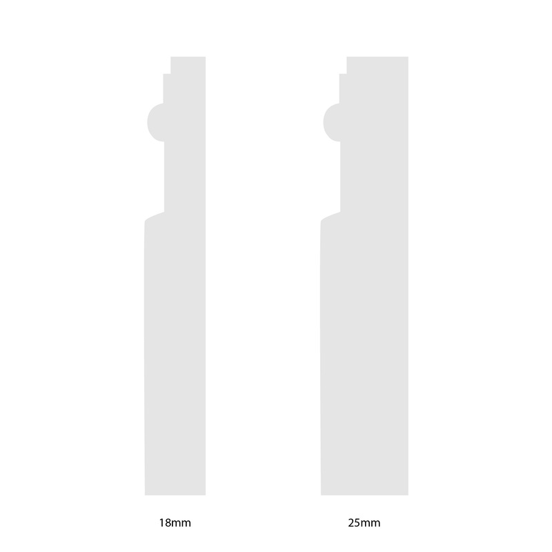 95mm Reed I Pine Skirting Board - Primed or Unprimed