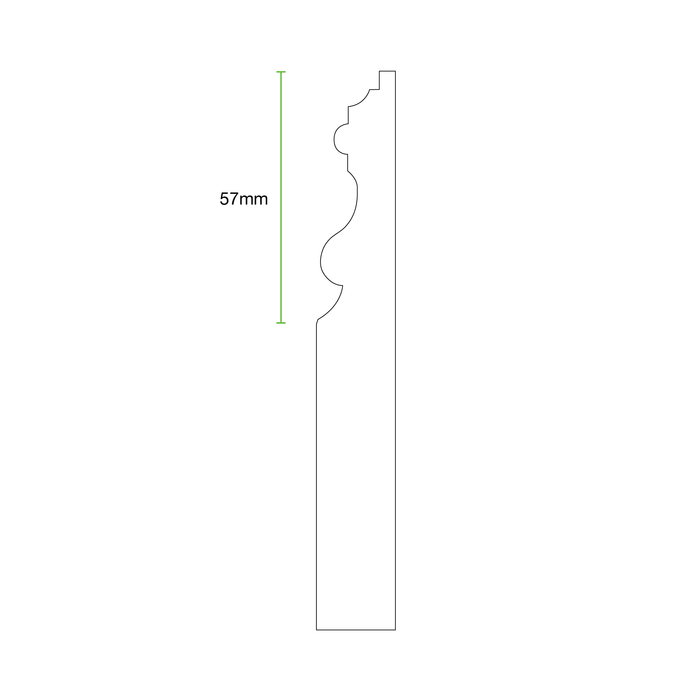 Unprimed Vienna MDF Skirting Board Cover