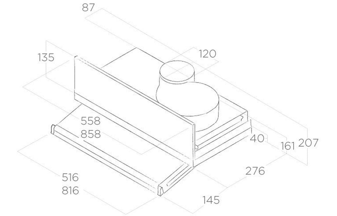 Elica Sklock 90cm Telescopic Hood - St/Steel