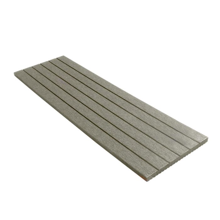 Salt Lake Silver Composite Dual Sided Decking Facing Trim 150mm (3.66m Length)