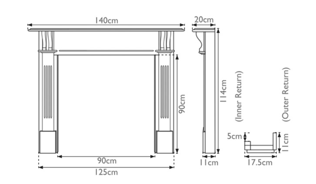 Carron Earlswood Oak Wooden Fireplace Surround