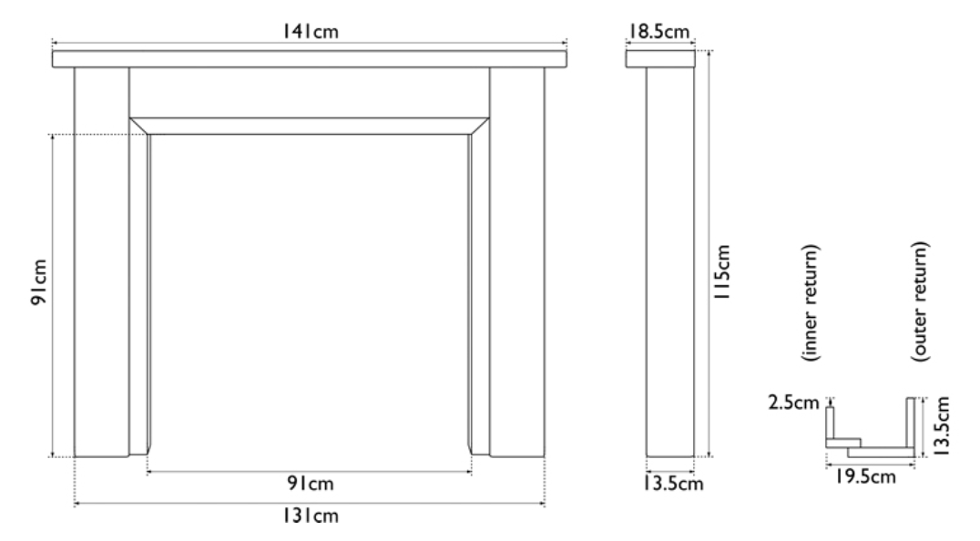 Carron Kedleston Wooden Fireplace Surround