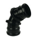 Floplast Soil Pipe Adjustable Bend 0-90 Ded (Black)