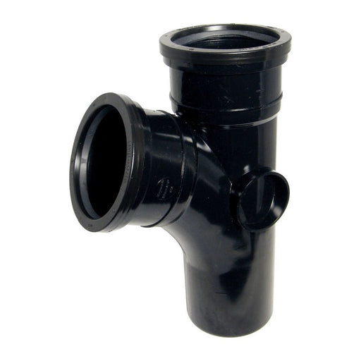 Floplast Soil Pipe 112.5 Deg Y Branch Double Socket (Black)