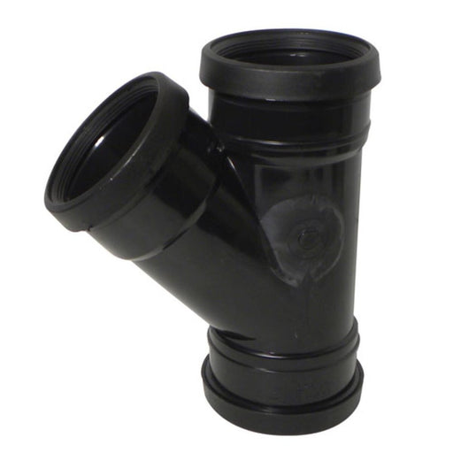 Floplast Soil Pipe Y Branch Triple Socket (Black)