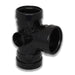 Floplast Soil Pipe T Branch Triple Socket (Black)