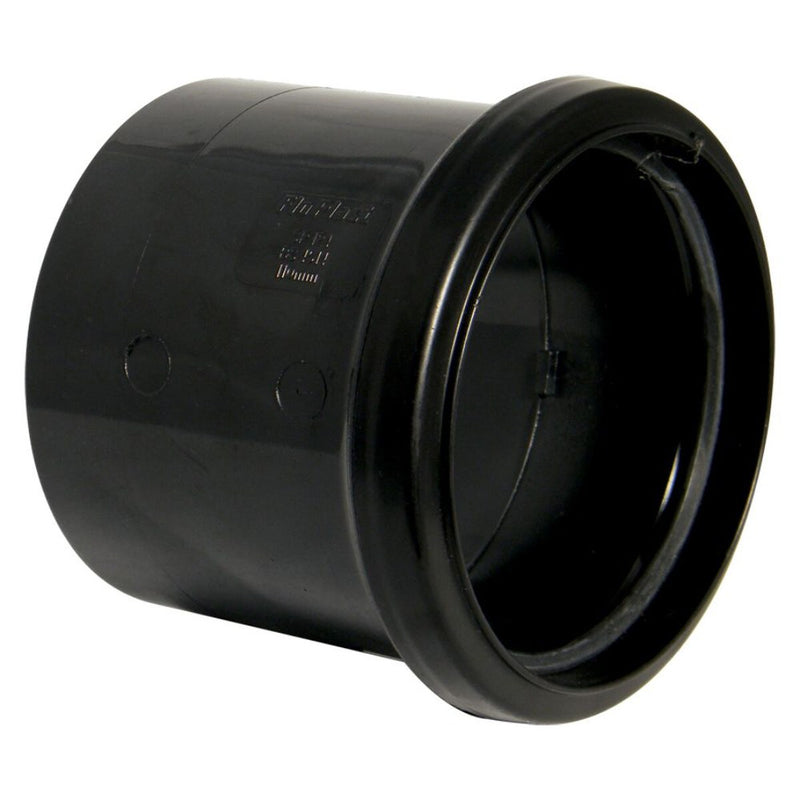 Floplast Soil Pipe Single Socket Connector (Black)