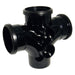 Floplast Soil Pipe Double T Branch Triple Socket (Black)