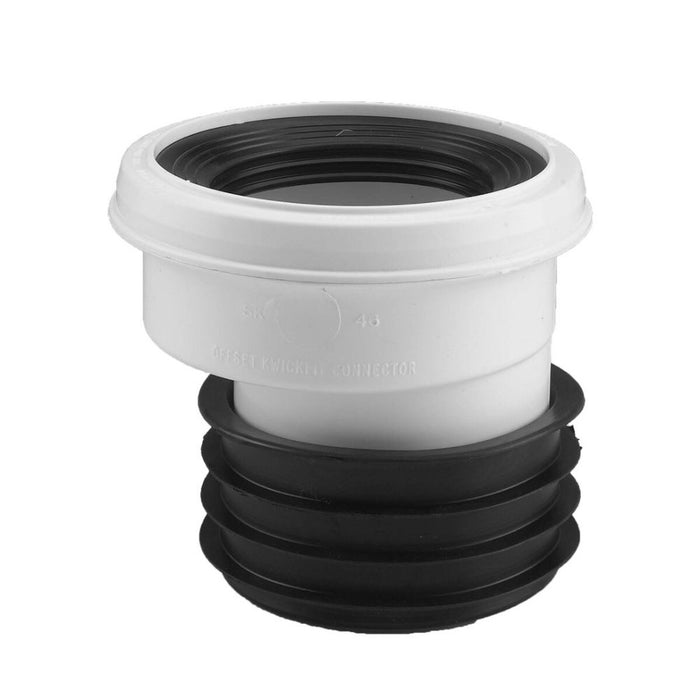Floplast Soil Pipe Offset Pan Connector (White)