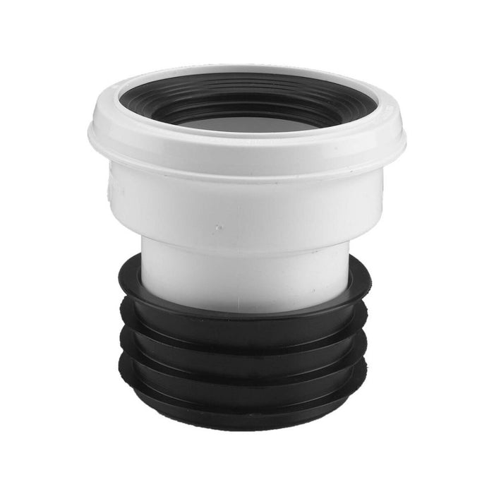 Floplast Soil Pipe Straight Pan Connector (White)