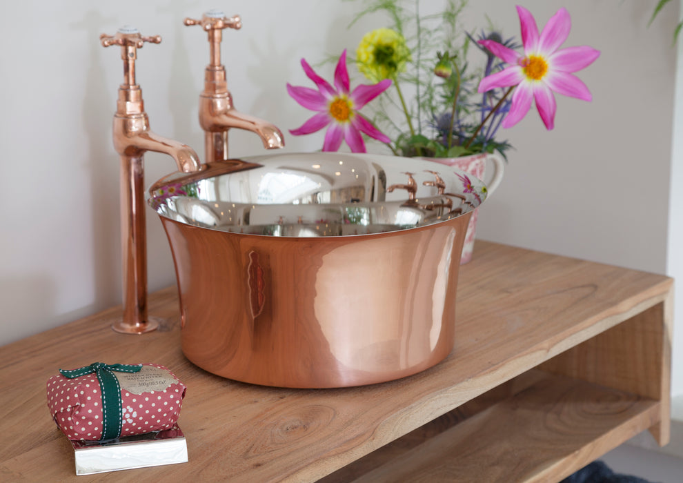 Hurlingham Copper-Nickel Round Tub Basin 366x170 Countertop Basin