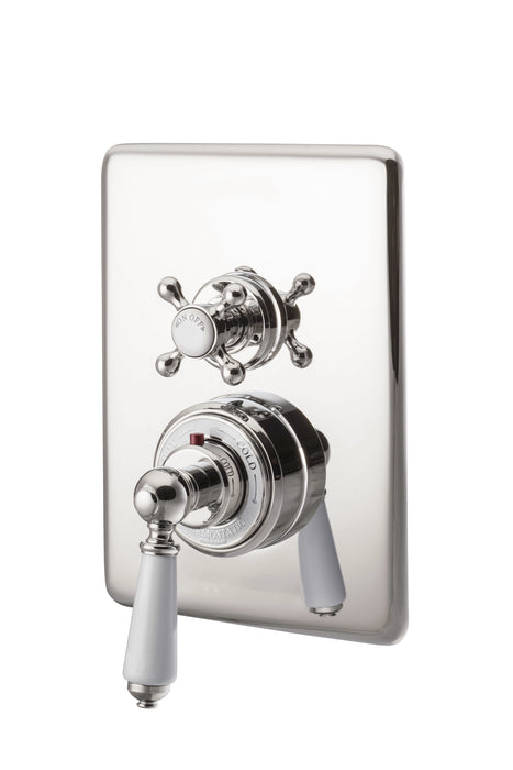 Hurlingham Dual Control Thermostatic Concealed Shower Valve, 1 Outlet