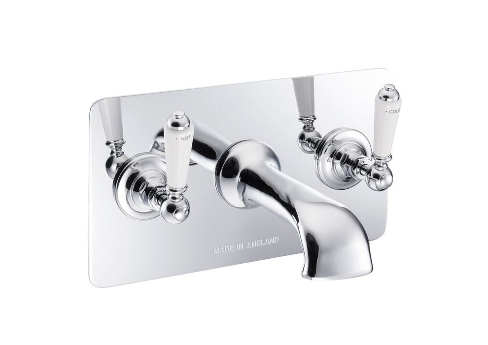 Hurlingham Wall-Mounted Bath Filler With Concealing Plate 304x177x170mm