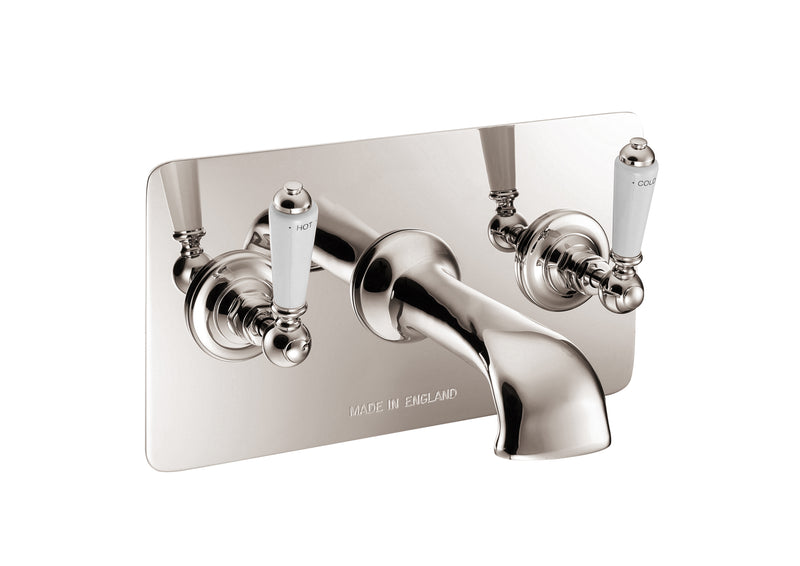 Hurlingham Wall-Mounted Bath Filler With Concealing Plate 304x177x170mm