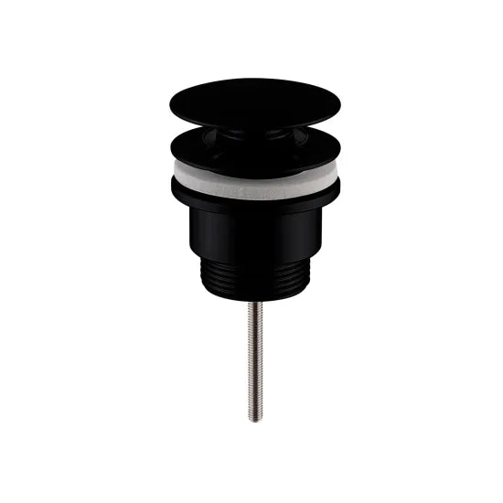 Matt Black Synergy Universal Black Slotted & Unslotted Push Button Basin Waste