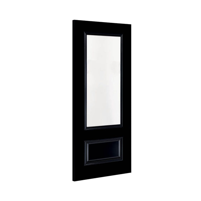 Deanta Sandringham Black Prefinished Bevelled Glaze Door
