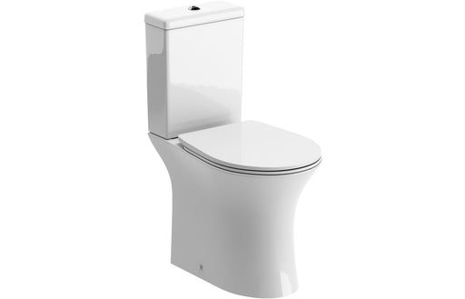 Santerre Rimless Close Coupled Open Back WC & Soft Close Seat
