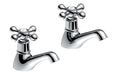 Santori Basin Pillar Taps - Chrome