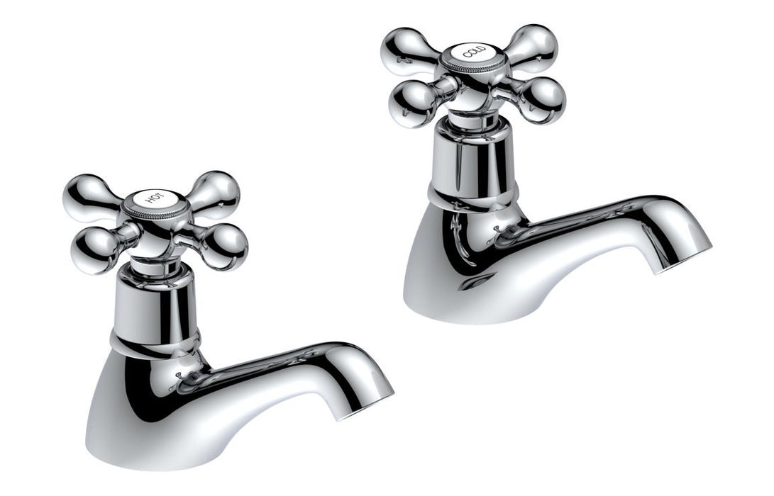 Santori Bath Pillar Taps - Chrome
