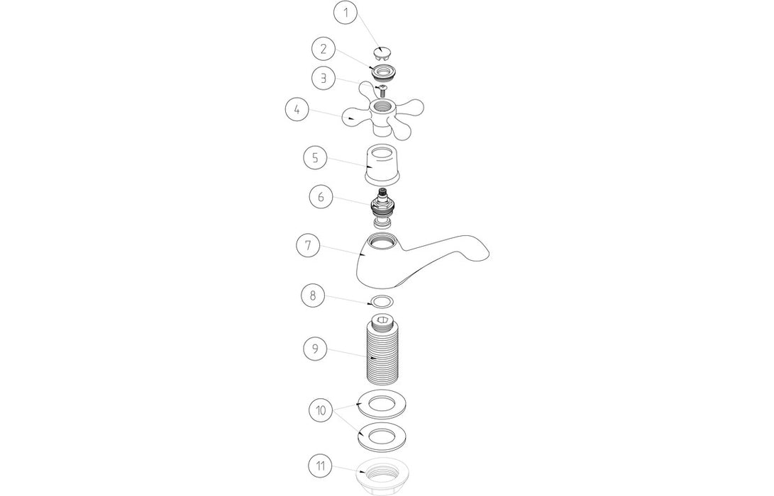 Santori Bath Pillar Taps - Chrome