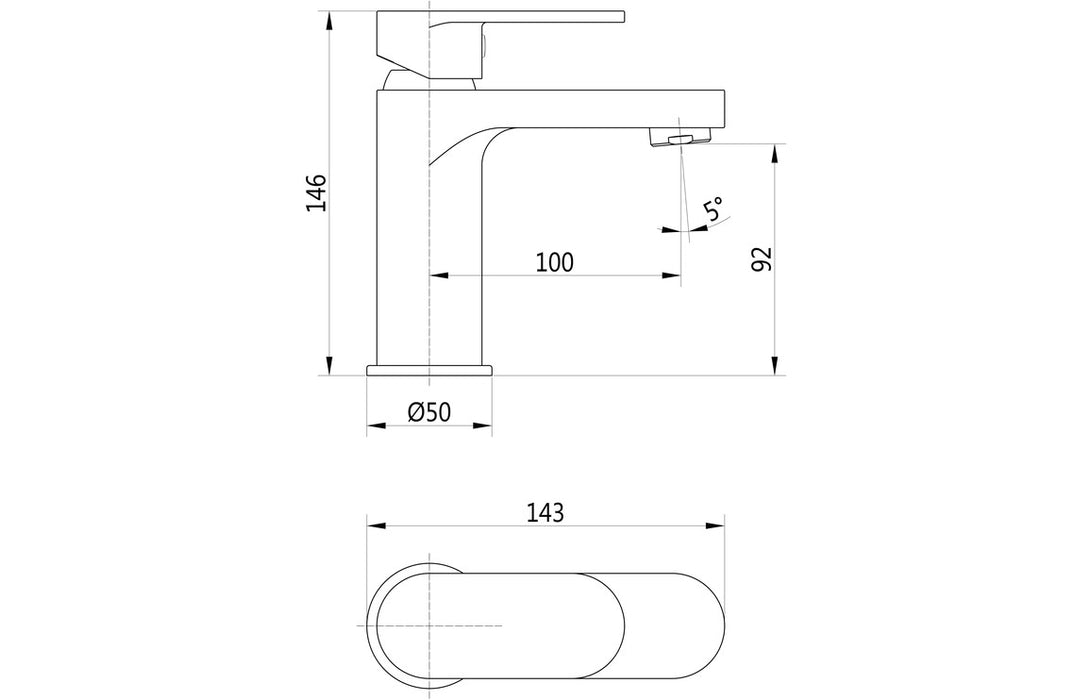 Savino Basin Mixer & Waste - Chrome