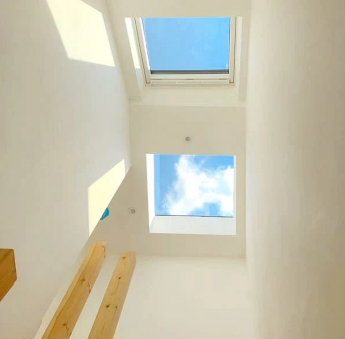 Korniche Flat Glass Aluminium Rooflight –  Blue or Clear Glass - WHITE