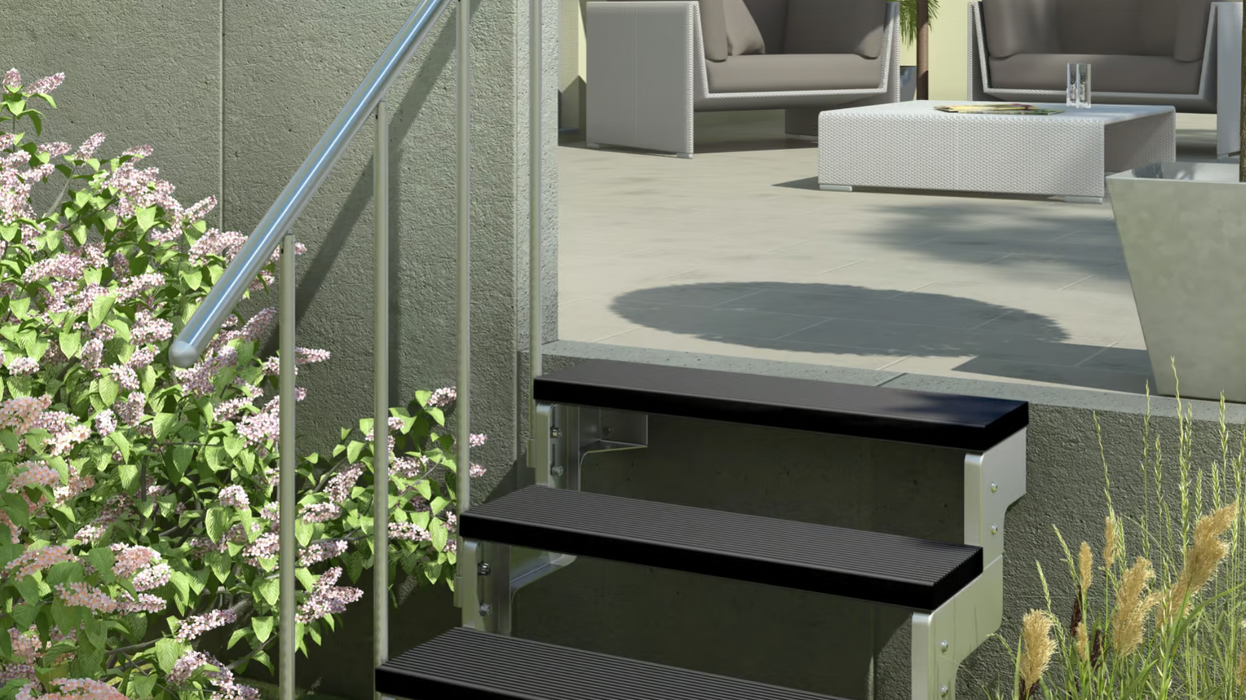 Outdoor metal staircase GARDENTOP Trimax® - Anthracite