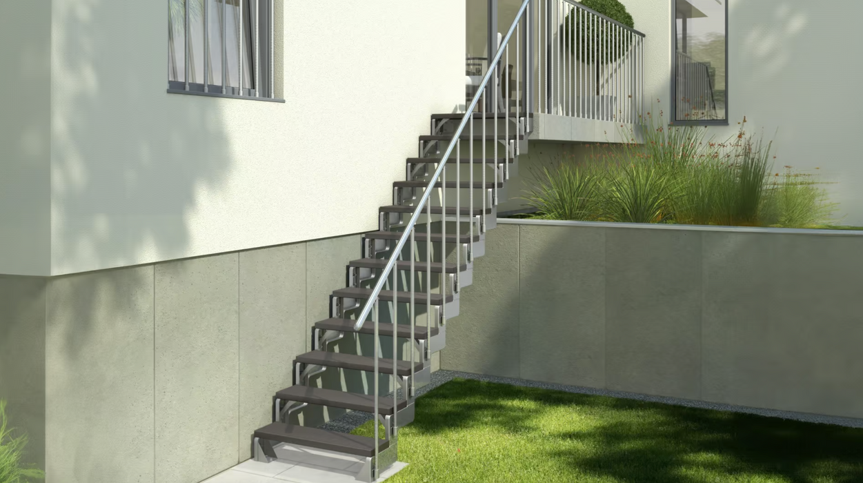 Outdoor metal staircase GARDENTOP Trimax® - Anthracite