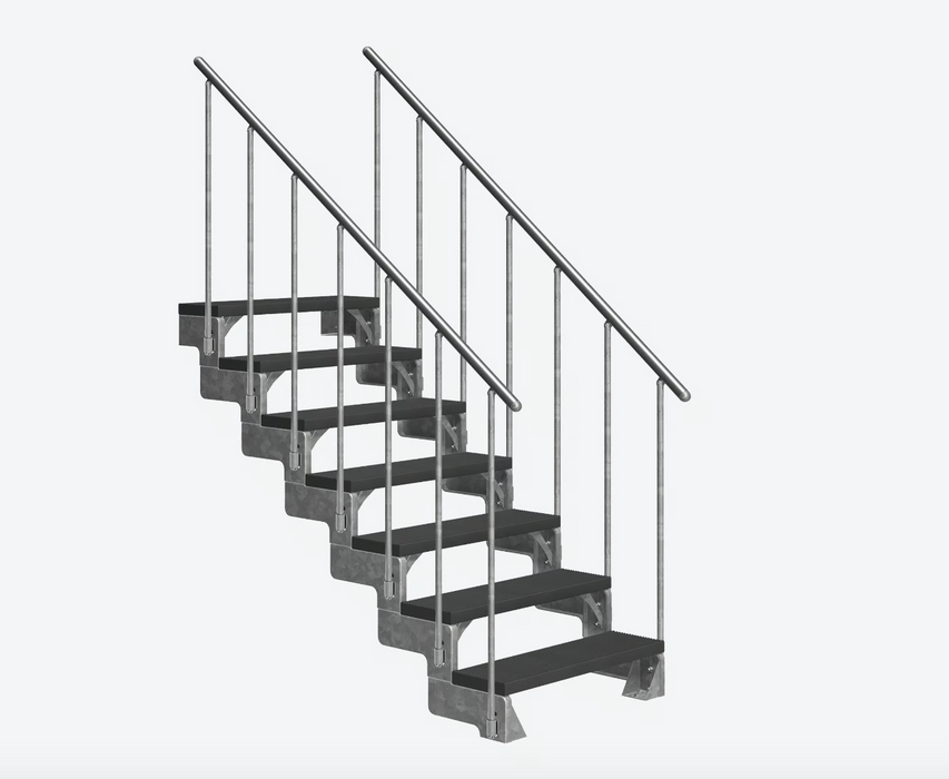 Outdoor metal staircase GARDENTOP Trimax® - Anthracite