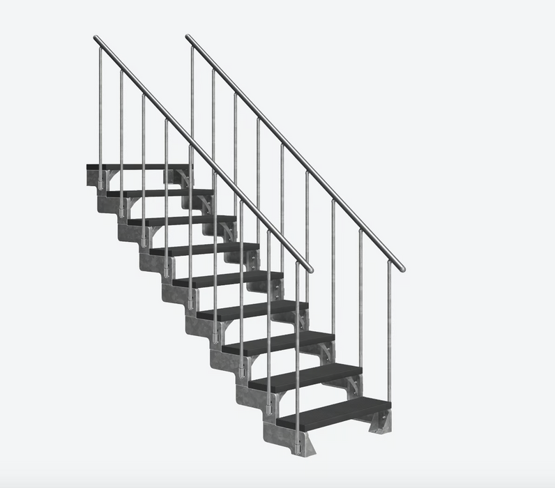 Outdoor metal staircase GARDENTOP Trimax® - Anthracite