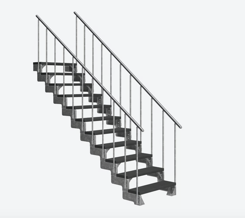 Outdoor metal staircase GARDENTOP Trimax® - Anthracite