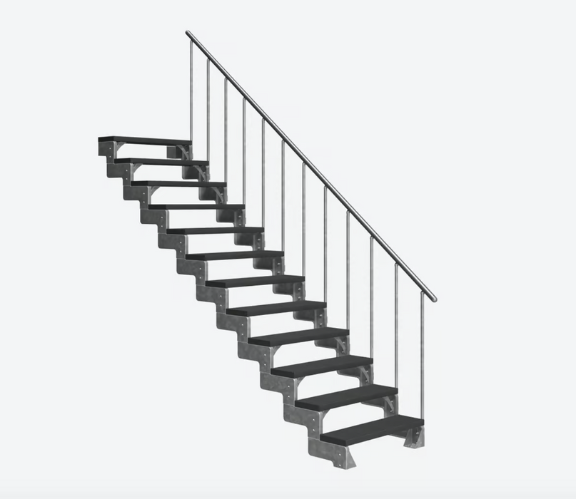 Outdoor metal staircase GARDENTOP Trimax® - Anthracite