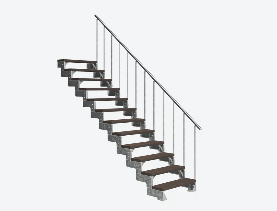 Outdoor metal staircase GARDENTOP Trimax® - Brown