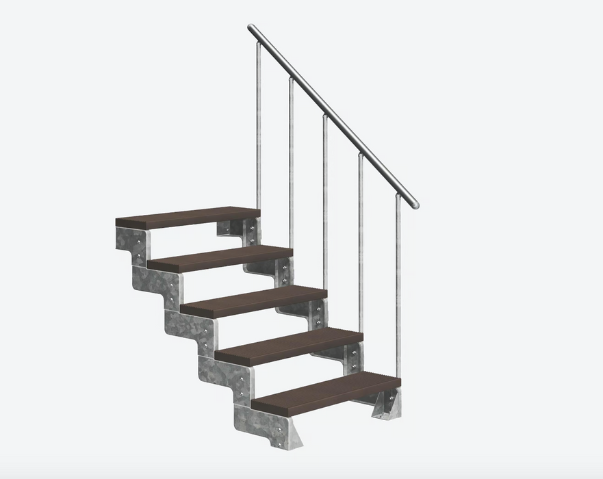 Outdoor metal staircase GARDENTOP Trimax® - Brown