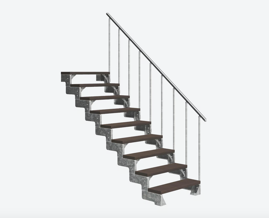 Outdoor metal staircase GARDENTOP Trimax® - Brown