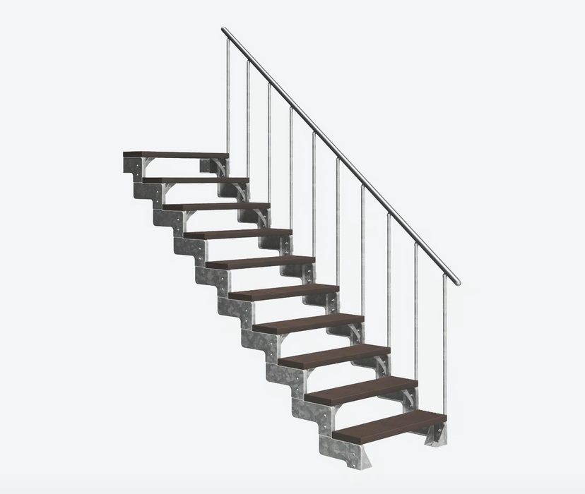 Outdoor metal staircase GARDENTOP Trimax® - Brown