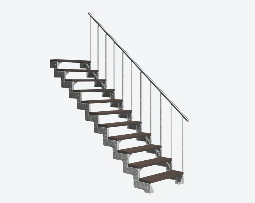 Outdoor metal staircase GARDENTOP Trimax® - Brown