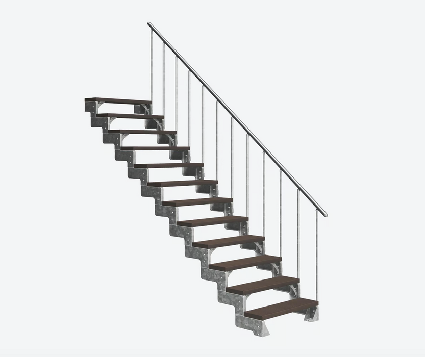 Outdoor metal staircase GARDENTOP Trimax® - Brown