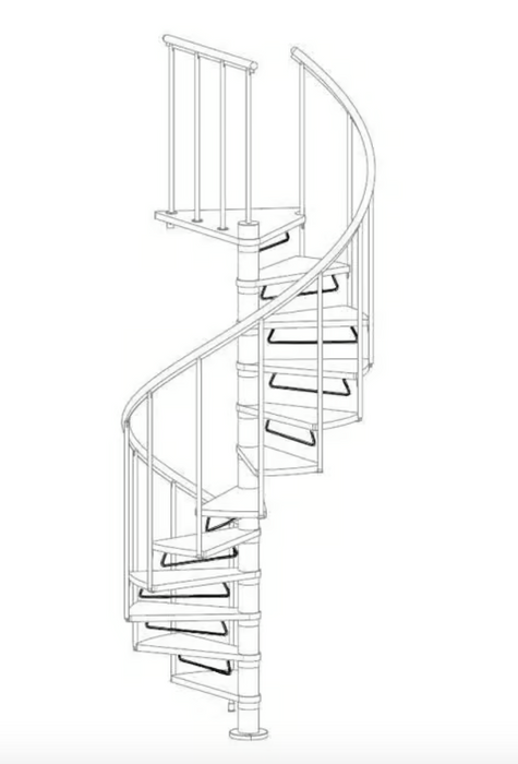 Riser bars for spiral staircases